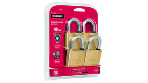 CANDADO TRUPER 40 MM GANCHO CORTO C/LLAVE JGO. 4 PZS # CL-40X4 (43445)