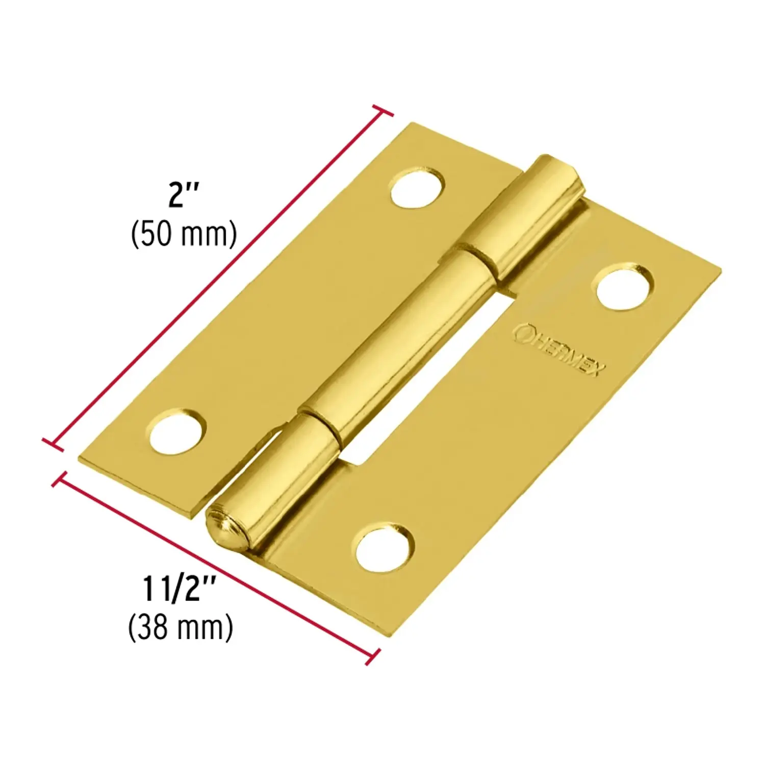 BISAGRA HERMEX-TRUPER ACERO LATONADO 2 x 1.1/2