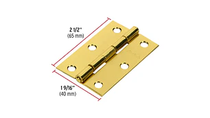 BISAGRA HERMEX-TRUPER ACERO LATONADO 2.1/2 x 1.5/8