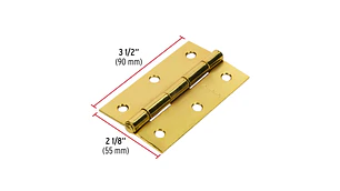 BISAGRA HERMEX-TRUPER ACERO LATONADO 3.1/2 x 2.1/8