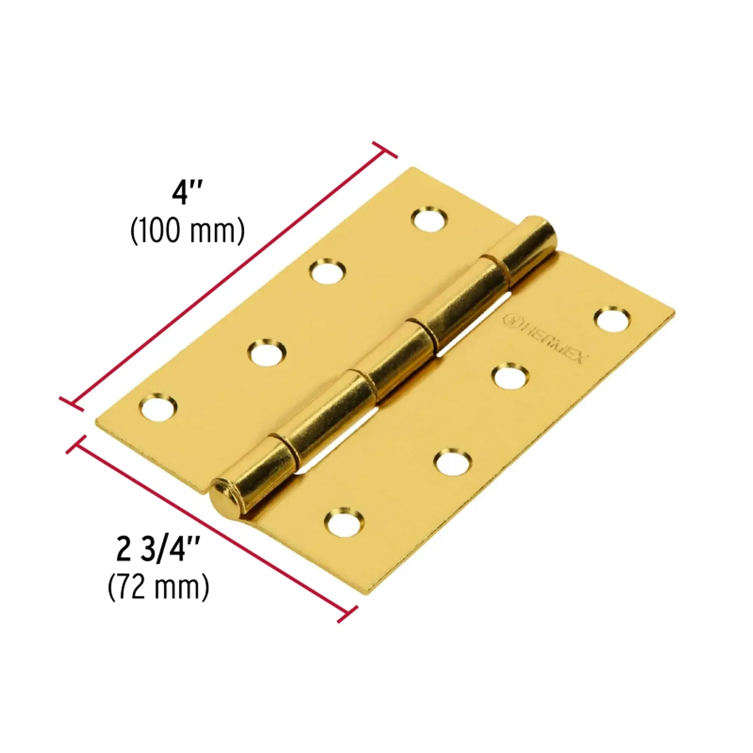 BISAGRA HERMEX-TRUPER ACERO LATONADO 4 x 2.3/4