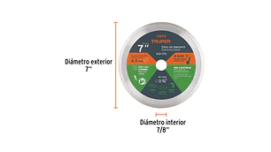 DISCO CORTAR TRUPER DIAMANTADO CONTINUO # DID-170 ( DDT-804C) 7