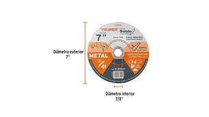 DISCO CORTAR TRUPER CORTE METAL # DICOF-7015 7