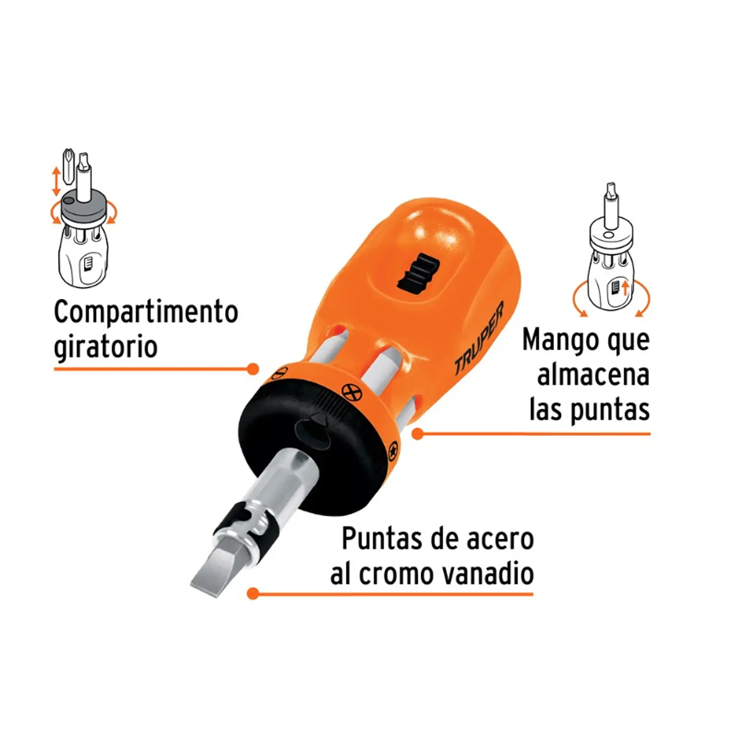 ATORNILLADOR C/CHICHARRA TRUPER # DTROM-12 CON 6 PTAS.DOBLES (18193)