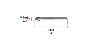 BROCA PARA VIDRIO-AZULEJO-CERAMICA TRUPER 3/8
