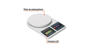 BALANZA COCINA TRUPER DIGITAL P/5 KILOS #BASE-5EP (15161)
