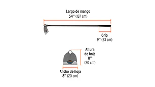 AZADON TRUPER FORJADO # 2 1,7 LBS C/MANGO FIBRA # AL-2M (10618)