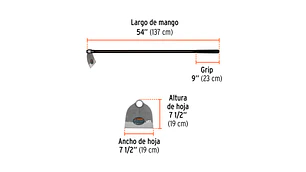 AZADON TRUPER FORJADO # 1 1,6 LBS C/MANGO FIBRA # AL-1M (10615)