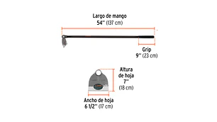 AZADON TRUPER FORJADO # 0 1,5 LBS C/MANGO FIBRA # AL-0M (10612)