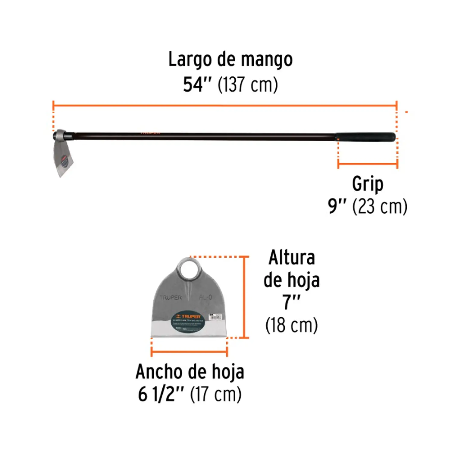 AZADON TRUPER FORJADO # 0 1,5 LBS C/MANGO FIBRA # AL-0M (10612)
