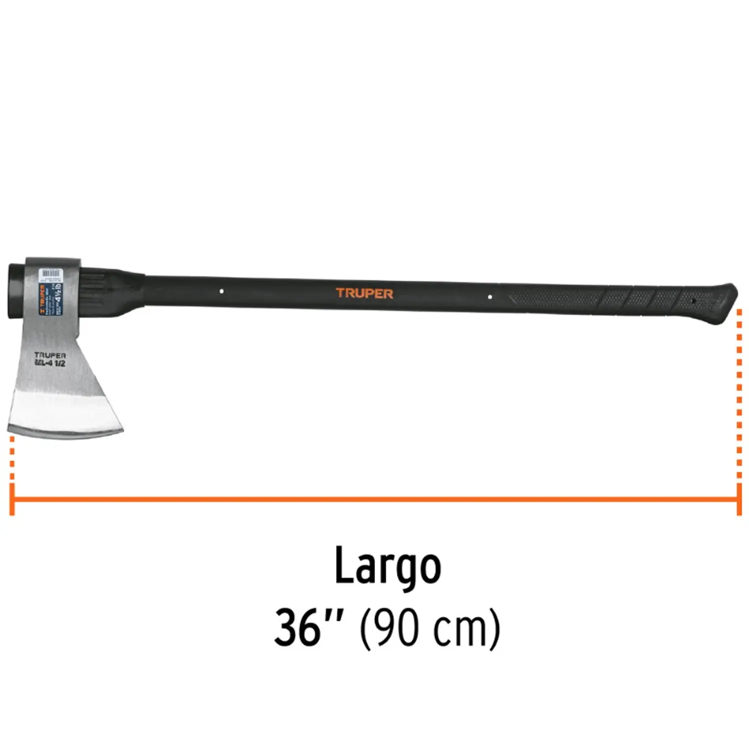 HACHA TRUPER MEDIA LABOR 4.1/2 LBS. # ML-4-1/2M C/MANGO FIBRA 36