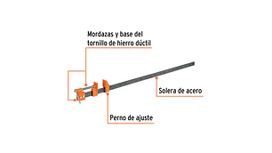 PRENSA TRUPER TIPO SARGENTO 120 CMS. # S4 (17737)