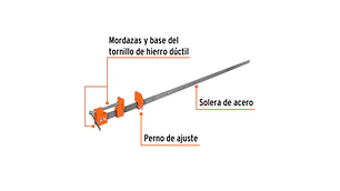 PRENSA TRUPER TIPO SARGENTO 180 CMS. # S6 (17739)