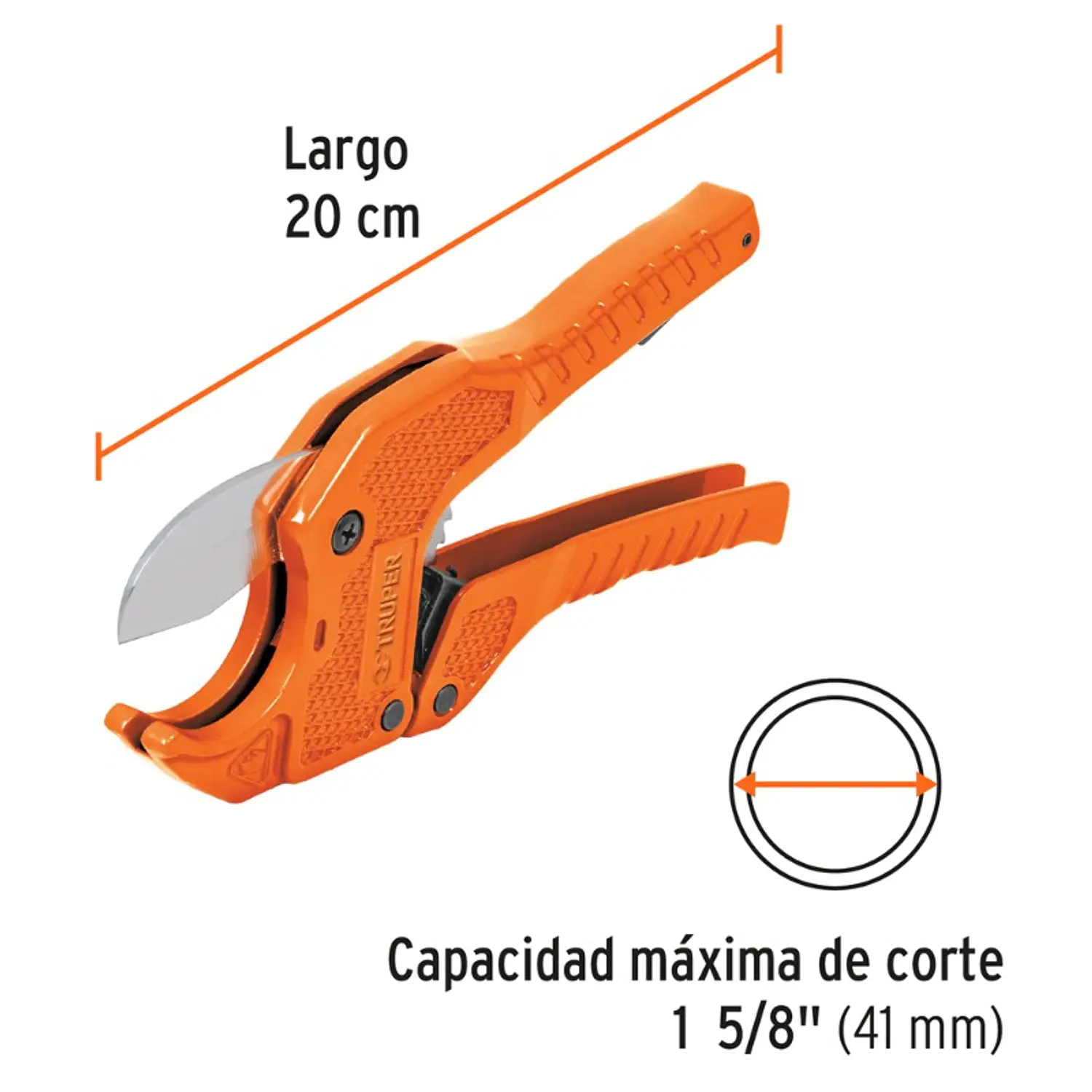 CORTA TUBOS TRUPER DE PVC HASTA 1.5/8