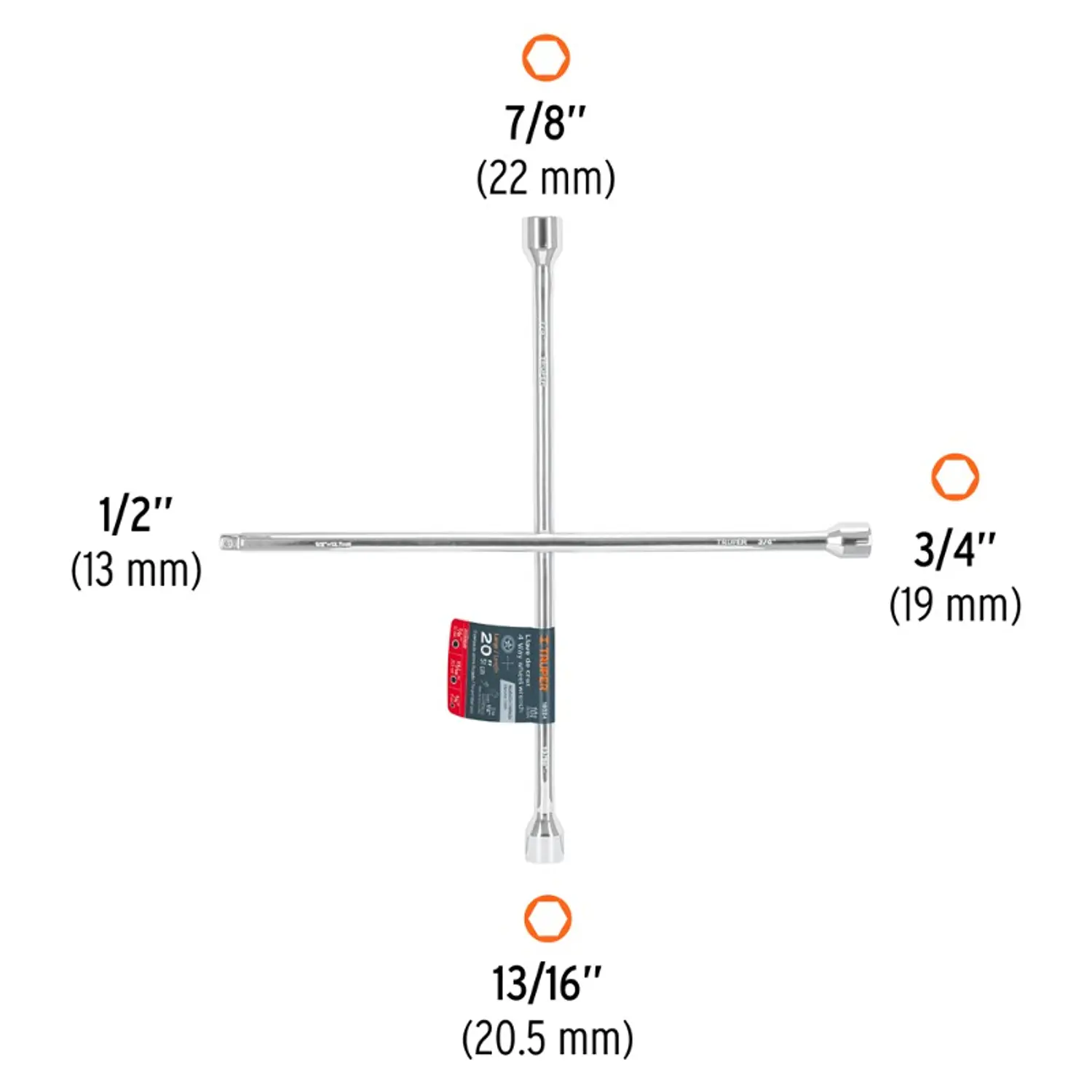 LLAVE DE CRUZ TRUPER 1/2 DR 20