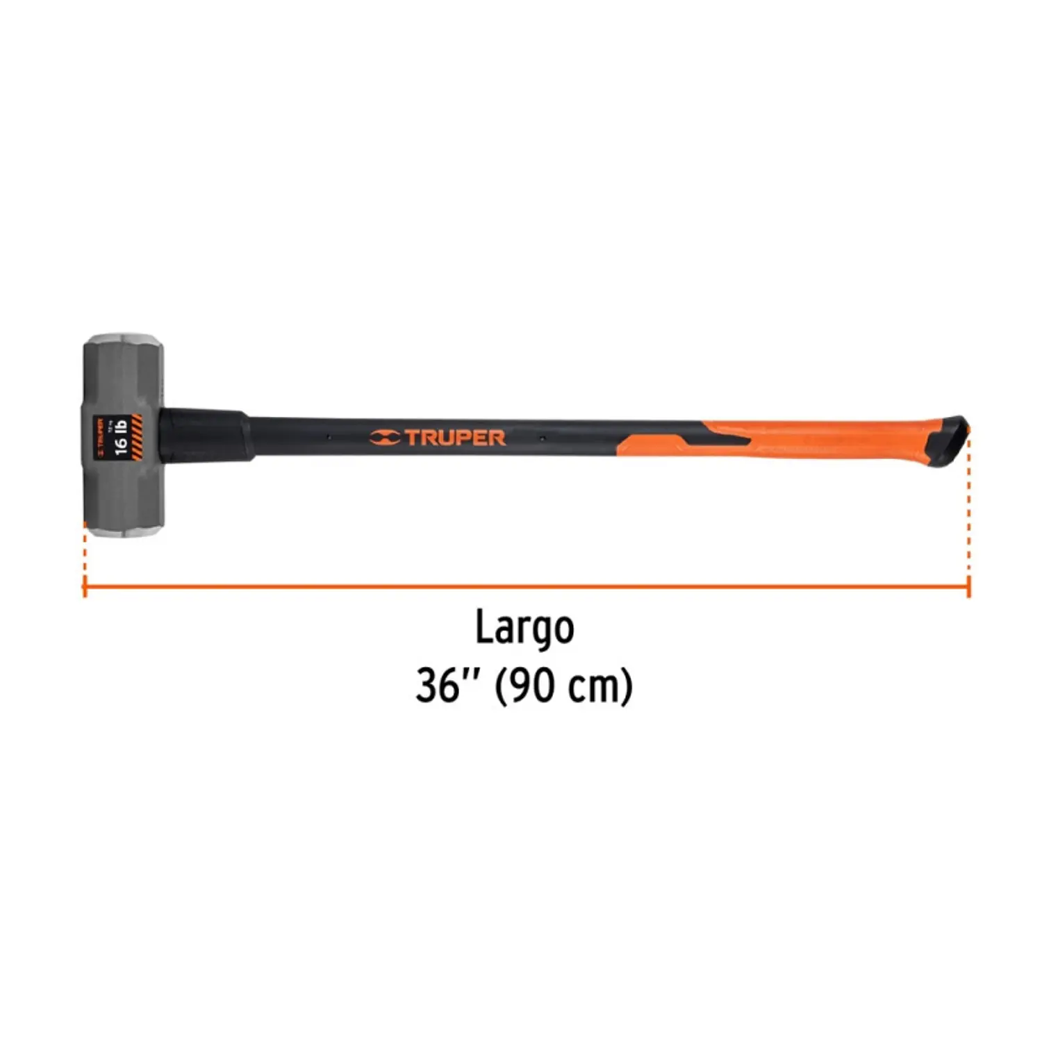 COMBO TRUPER 16 LBS. MANGO FIBRA VIDRIO #MD-16F (16546)