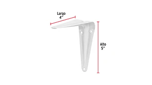 ESCUADRA ESTANTE TRUPER BLANCA #ME-5B 4