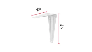 ESCUADRA ESTANTE TRUPER BLANCA #ME-6B 5