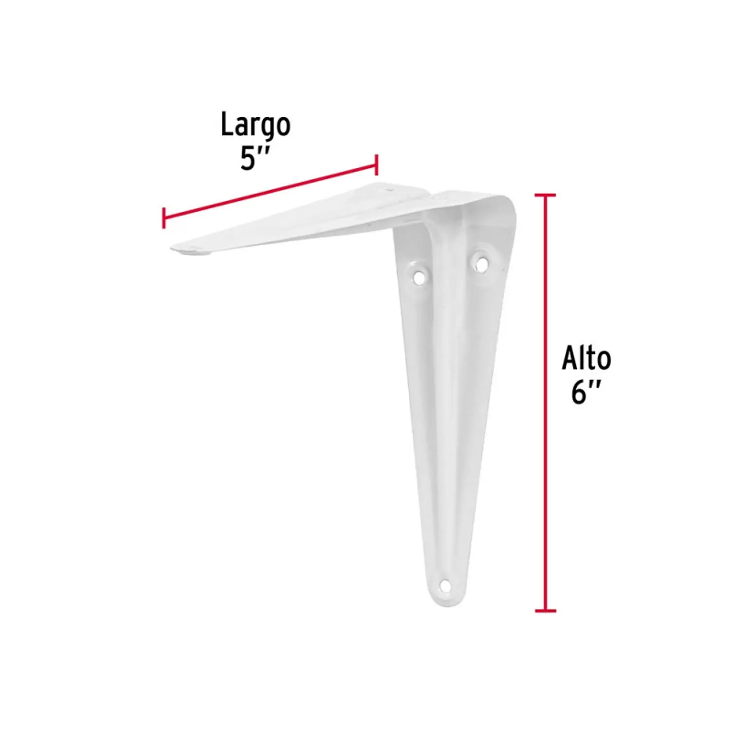 ESCUADRA ESTANTE TRUPER BLANCA #ME-6B 5