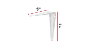 ESCUADRA ESTANTE TRUPER BLANCA #ME-8B 6