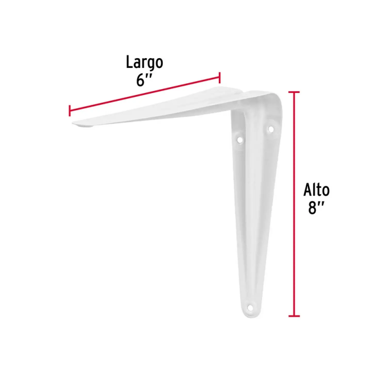 ESCUADRA ESTANTE TRUPER BLANCA #ME-8B 6