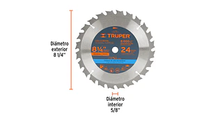 SIERRA CIRCULAR TRUPER P/MADERA 8.1/4