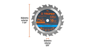 SIERRA CIRCULAR TRUPER P/MADERA 7.1/4