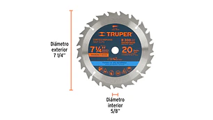 SIERRA CIRCULAR TRUPER P/MADERA 7.1/4
