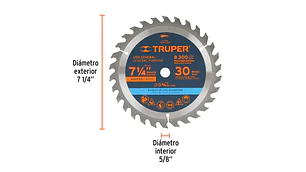 SIERRA CIRCULAR TRUPER P/MADERA 7.1/4