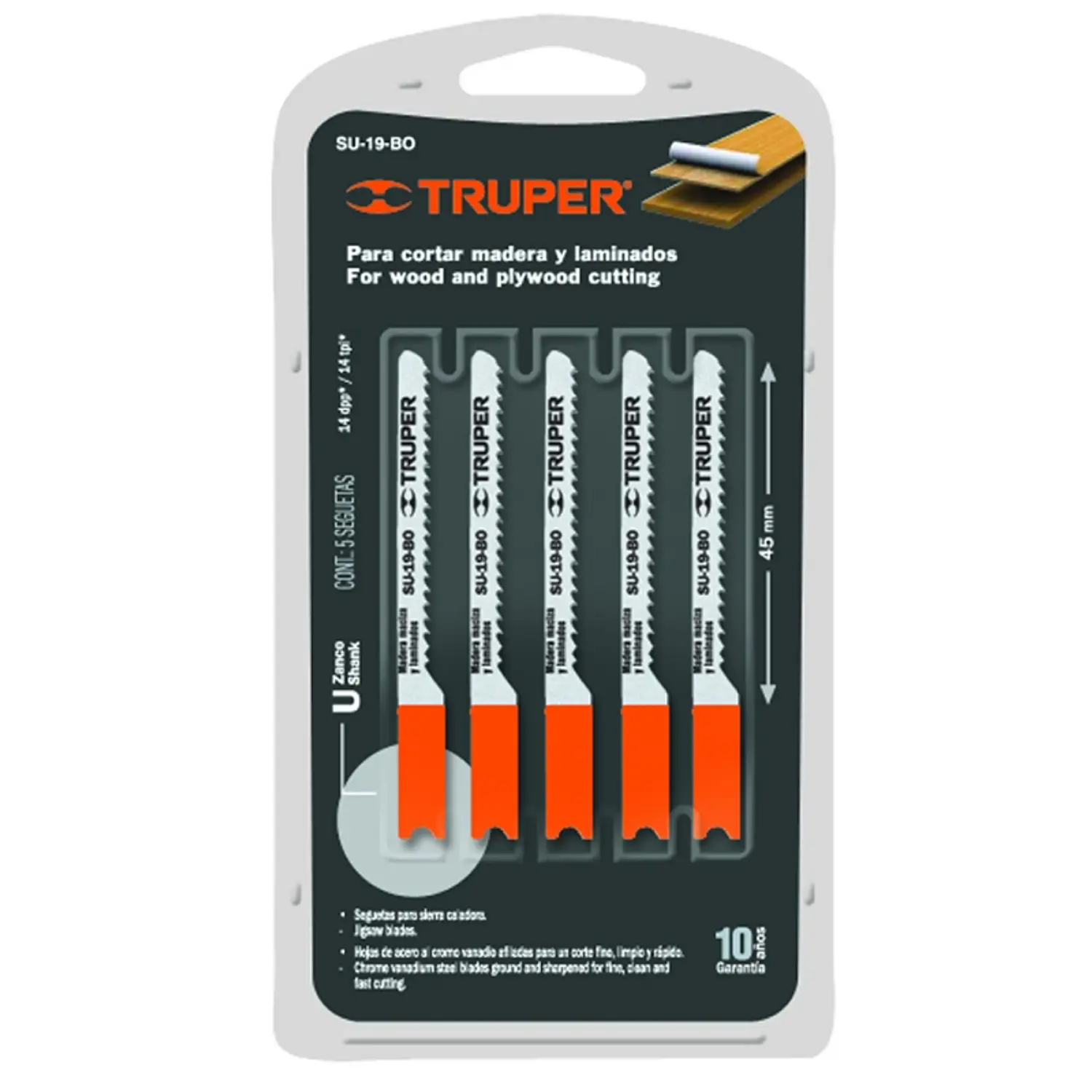 SIERRA CALAR TRUPER P/MADERA JGO. 5 PIEZAS # SU-19-BO (18134)
