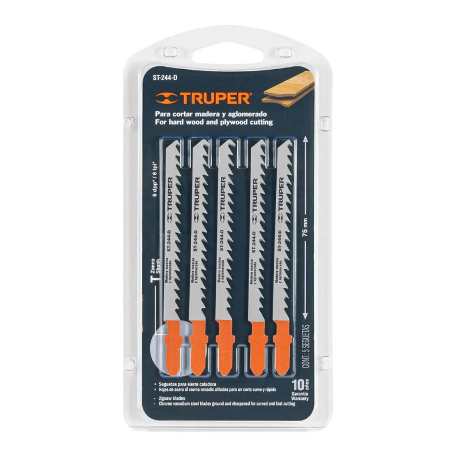 SIERRA CALAR TRUPER GRUESA P/MADERA C/CURVO JGO.5 PIEZAS # ST-244-D (18133)