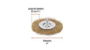 ESCOBILLA TRUPER CIRCULAR P/TALAD.GRUESA 4