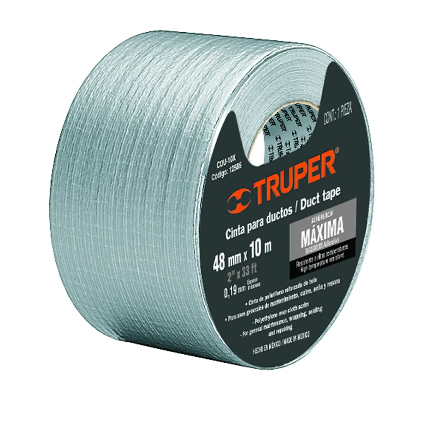 CINTA P/DUCTOS TRUPER REFORZADA INDUSTRIAL (PQTE 6 ROLLOS) #CDU-10X (12586)
