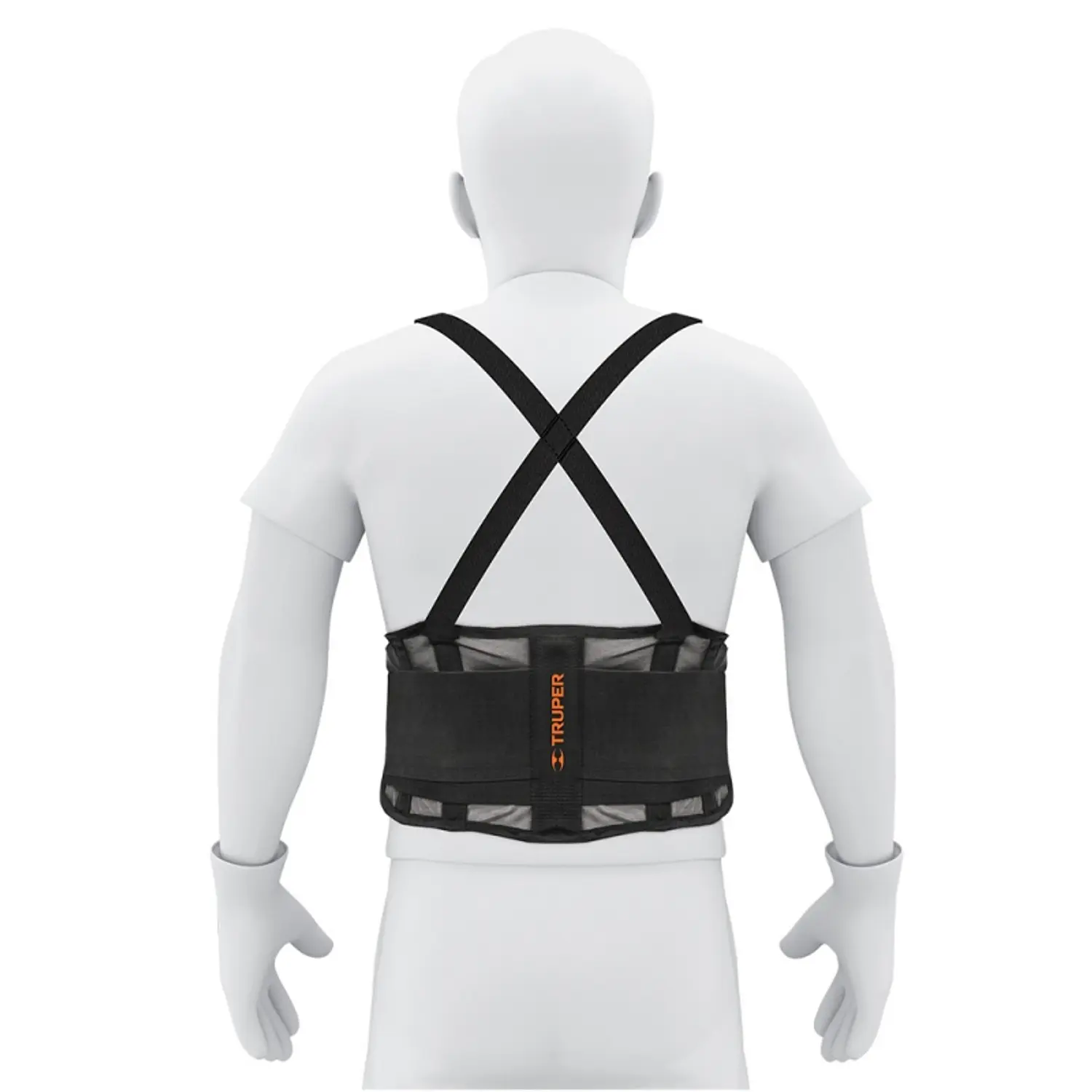 FAJA LUMBAR TRUPER AJUSTABLE DE MALLA GRANDE # FAJA-LV (11966)