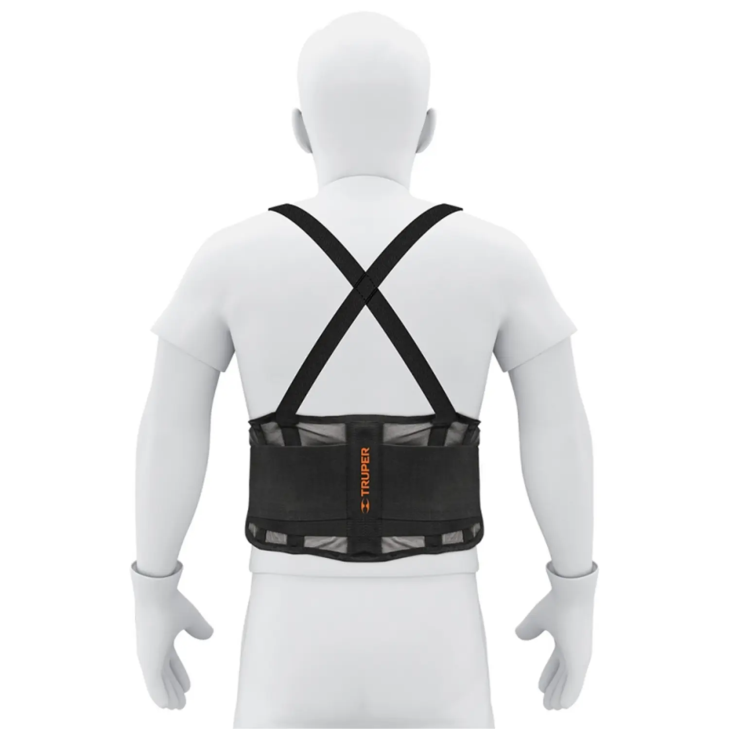 FAJA LUMBAR TRUPER AJUSTABLE DE MALLA XL # FAJA-XLV (11967)