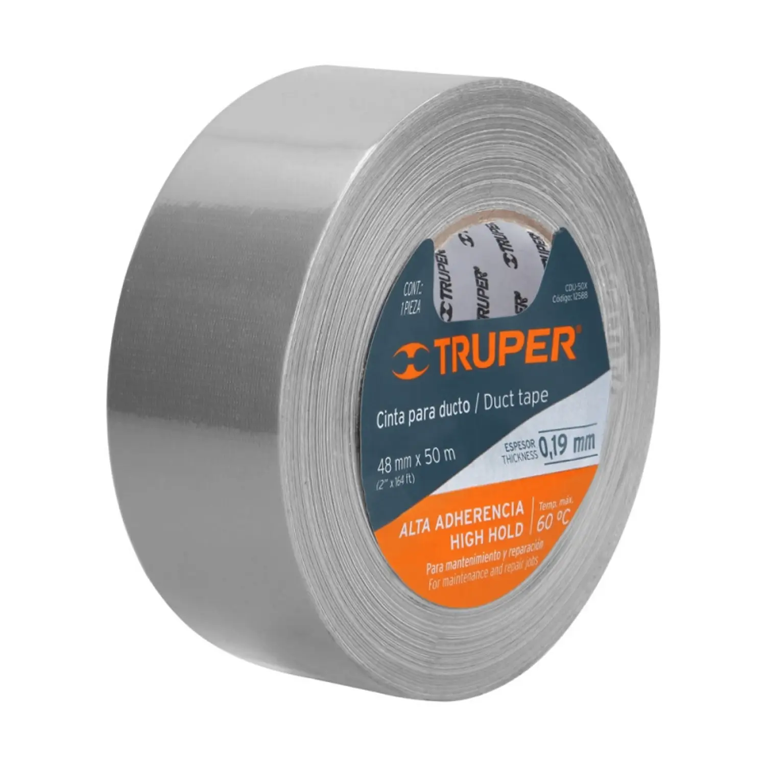 CINTA P/DUCTOS TRUPER REFORZADA INDUSTRIAL (PQTE 4 ROLLOS) #CDU-50X (12588)