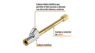 INFLADOR TRUPER CABEZA DOBLE 1/4