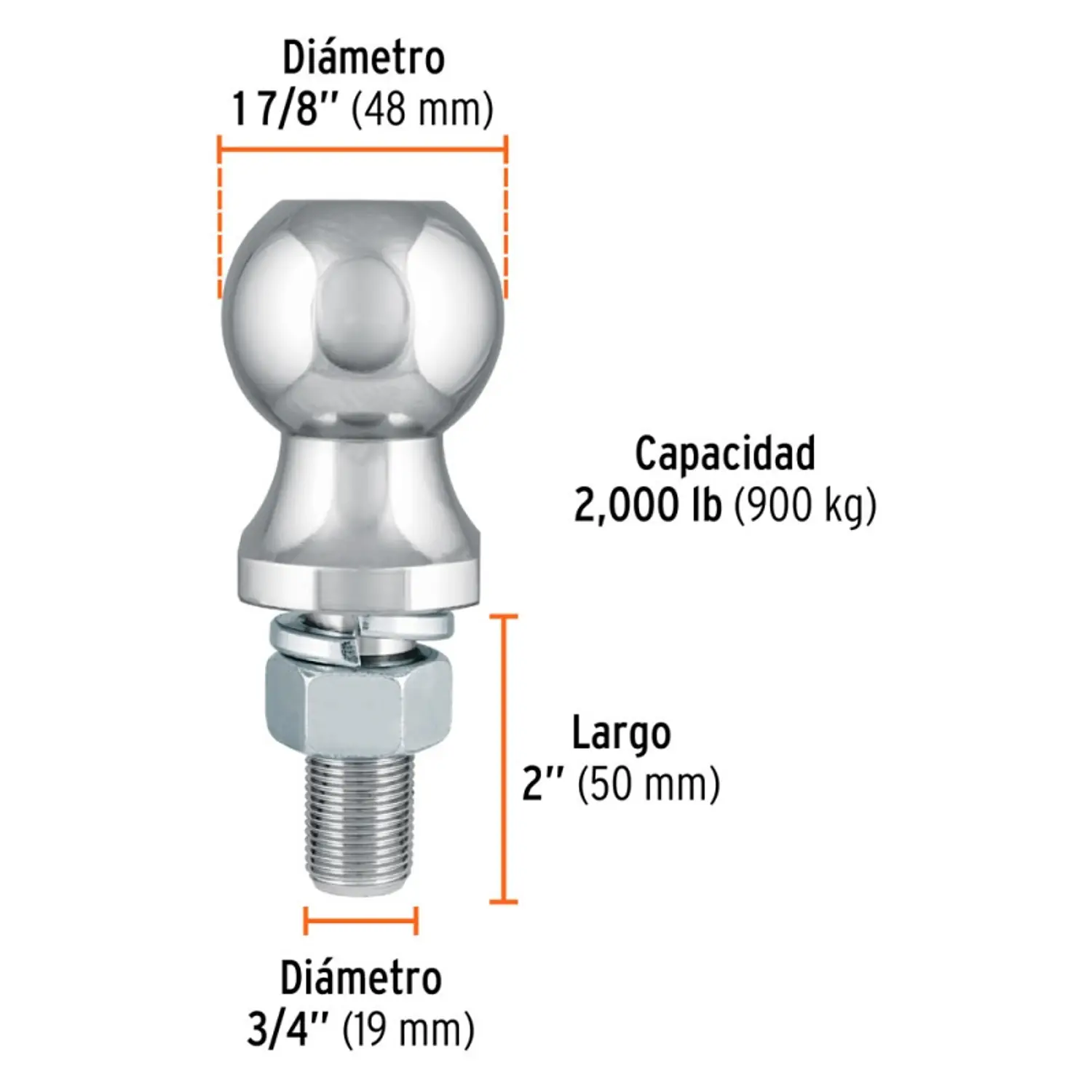 BOLA DE ARRASTRE TRUPER 2000 LB #BOLA-20 (44441)