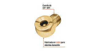 INFLADOR TRUPER CABEZA SENCILLA MACHO # BOCH-MA-1/4 (19087)