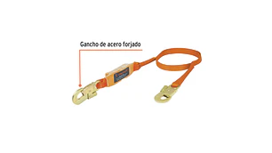 CUERDA SEGURIDAD TRUPER C/AMORTIGUADOR IMPACTO # CAB-5430-18 1,8 MT. (14446)(OF)