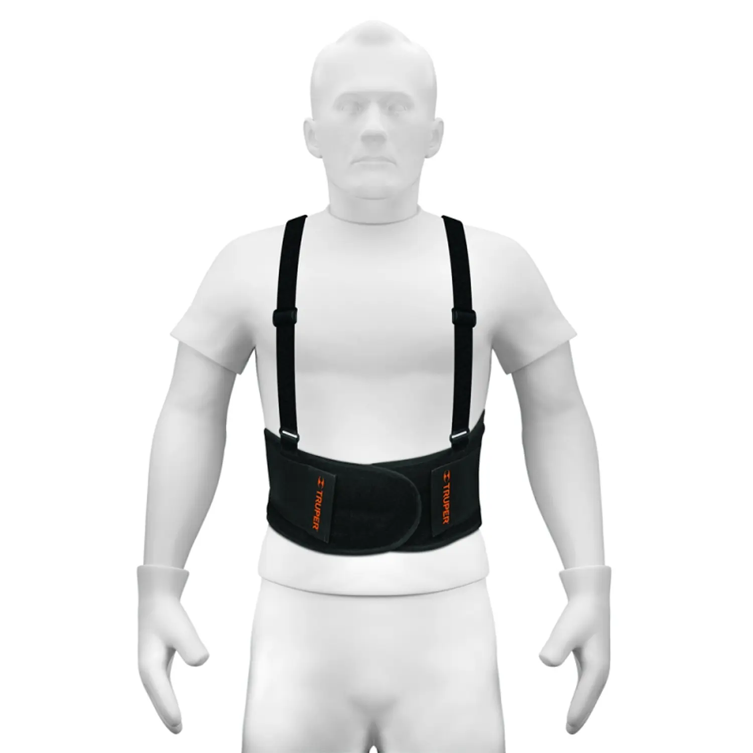 FAJA LUMBAR TRUPER AJUSTABLE DE MALLA MEDIANA # FAJA-MV (11965)