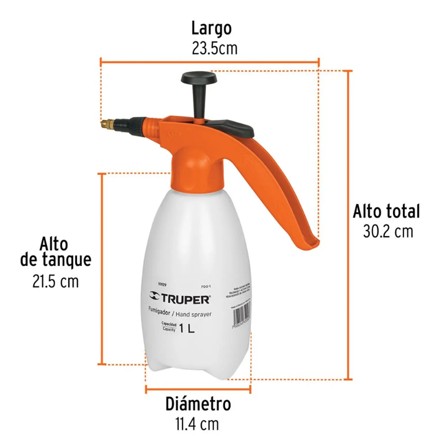 FUMIGADOR TRUPER 1 LITRO # FDO-1 (10929)