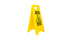 SEÑALETICA TRUPER PISO MOJADO PLEGABLE ALTURA 62 CM. # RESBA-60P (23020)(OF)