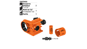SIERRA COPA TRUPER BIMETALICA 4 PIEZAS P/INSTALAR CERRADURAS # KITB-4X C/PLANTILLA (11877)