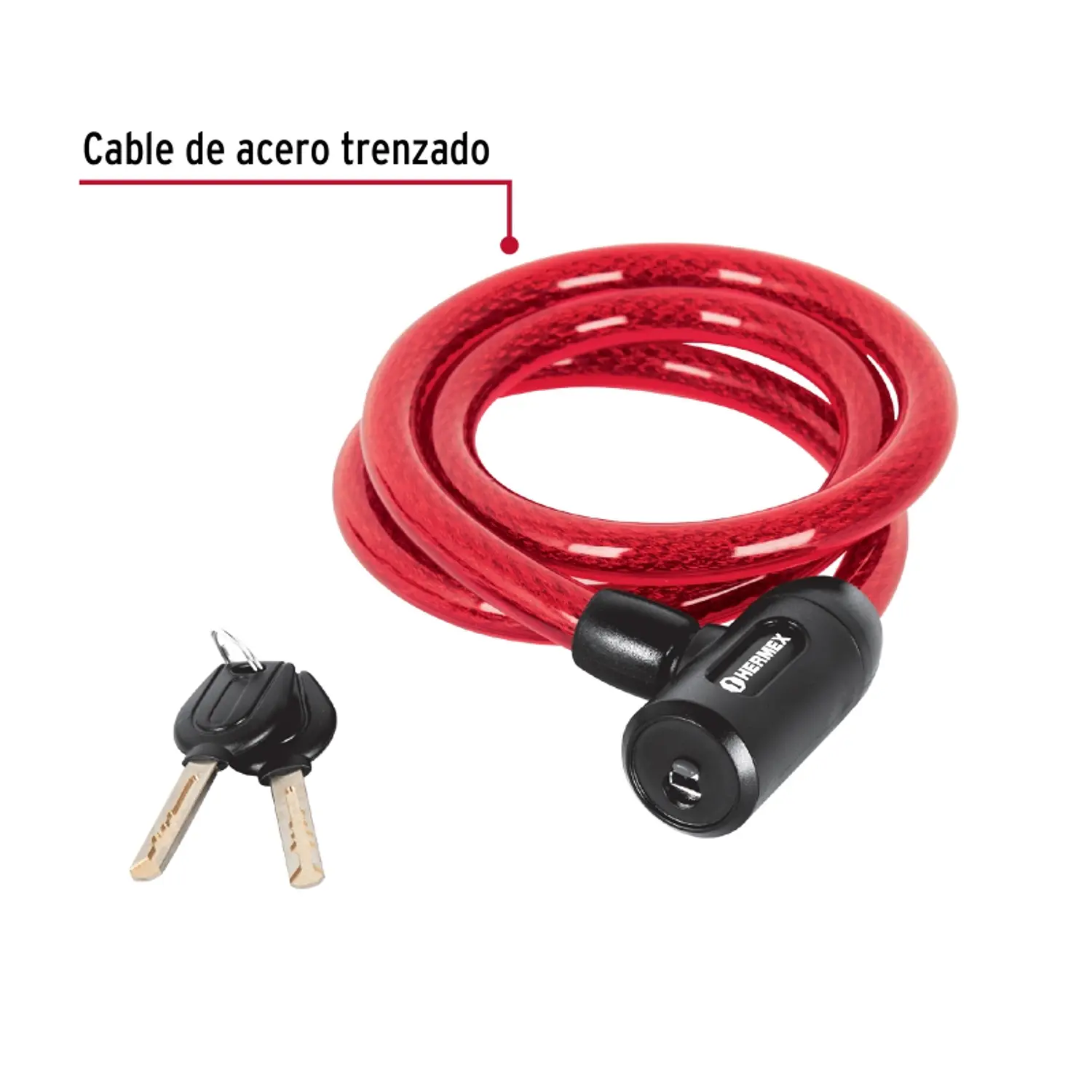 CANDADO DE CABLE HERMEX-TRUPER C/LLAVE DE PUNTOS 15MM #CB-15 (43920)
