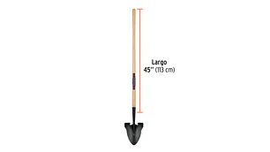 PALA TRUPER REDONDA ACERO CARBONO C/MANGO MADERA 45