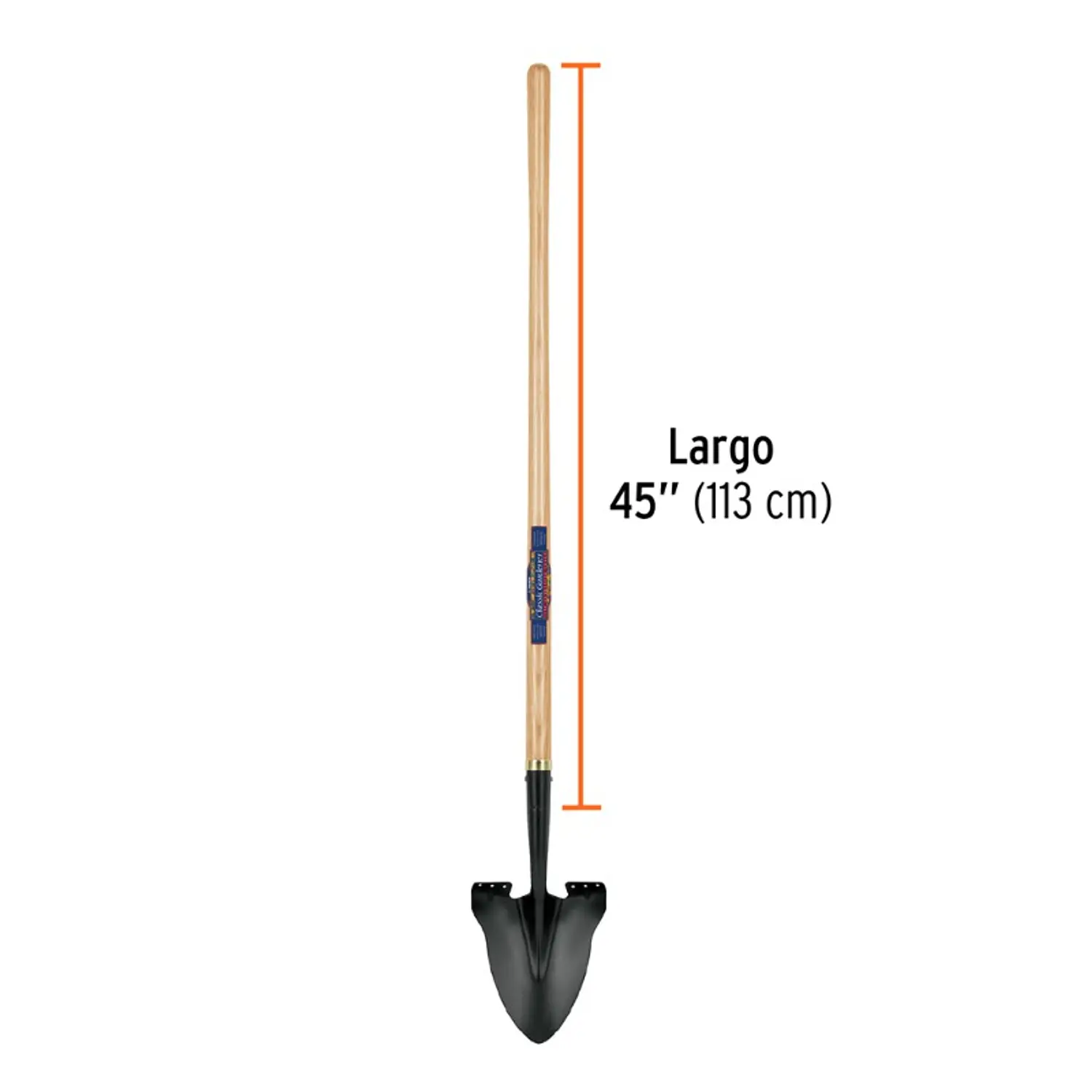 PALA TRUPER REDONDA ACERO CARBONO C/MANGO MADERA 45