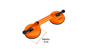 VENTOSA DE ALUMINIO TRUPER PARA VIDRIO 2 PLATOS # VEVI-2A (100761)