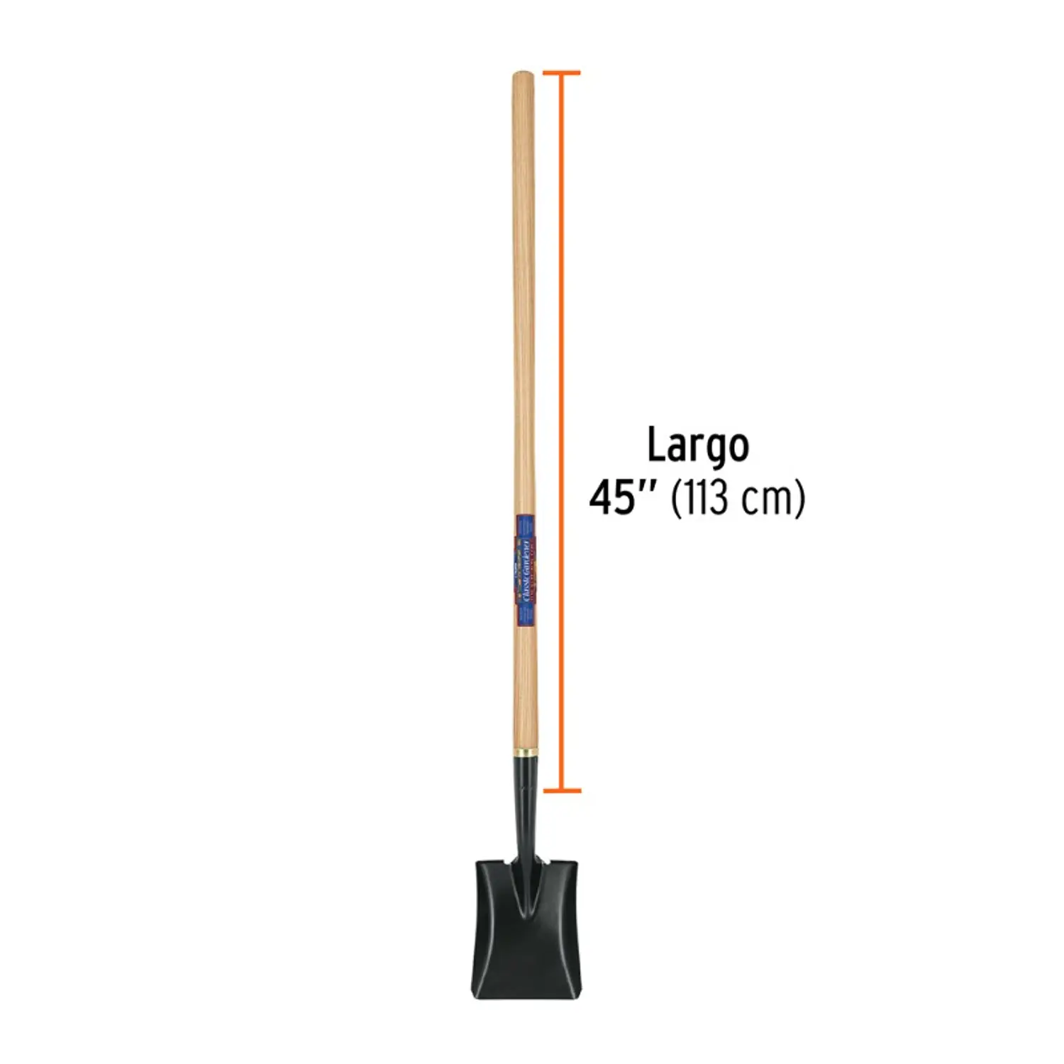 PALA TRUPER CUADRADA ACERO CARBONO C/MANGO MADERA 45