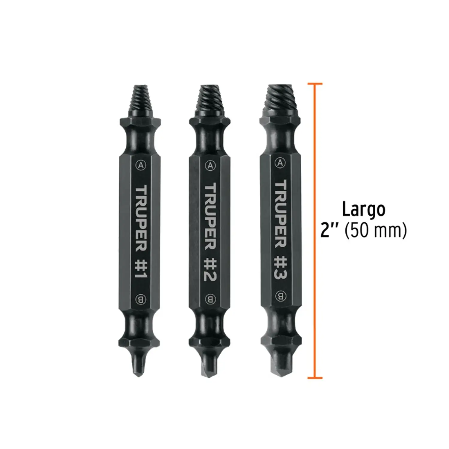 PUNTA EXTRACTORA DE TORNILLOS TRUPER JGO.3 PZAS # PUNE-3 (103311)